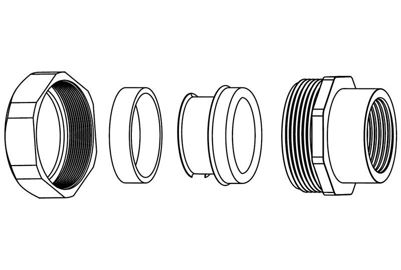 液密型金屬軟管防水接頭 - AZ61 Series(AS) 液密型金屬軟管防水接頭 - AZ61 Series(AS)